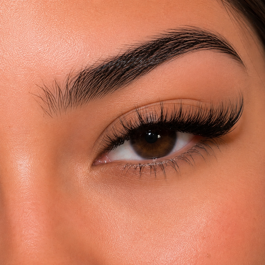 Papillon de Nuit wispy C-curl cat-eye false eyelashes by Yalordé Lashes