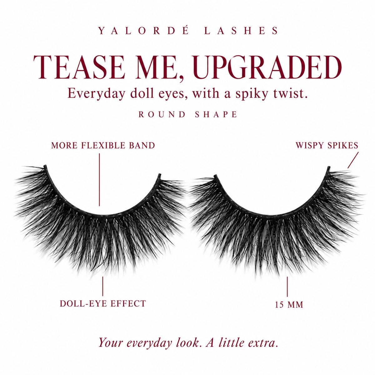 Teases Me — 15mm Wispy Flirty 3D Mink Lashes