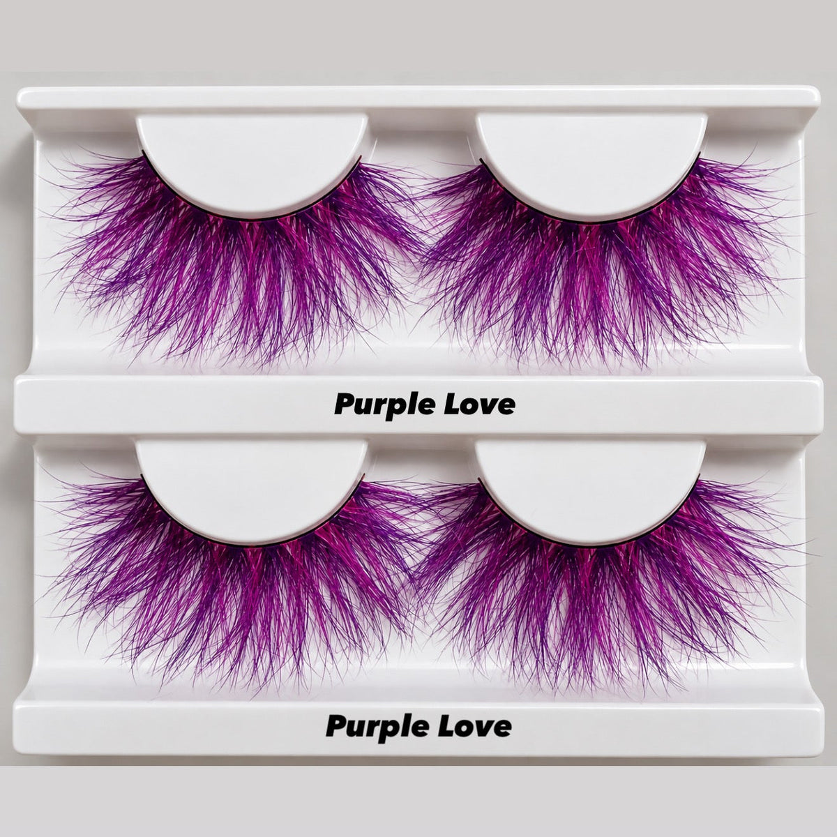Purple Love 25mm mink false eyelashes packaging – Yalordé Lashes