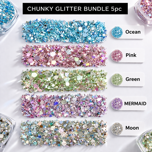 Chunky Glitter Bundle – 5pc Set