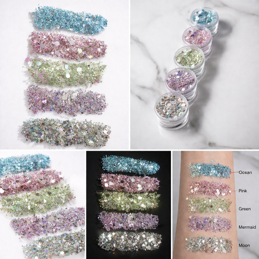 Chunky Glitter Bundle – 5pc Set