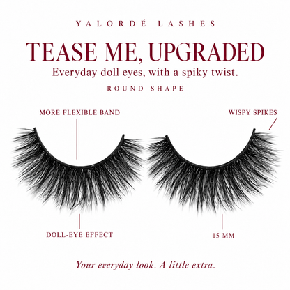 Teases Me — 15mm Wispy Flirty 3D Mink Lashes