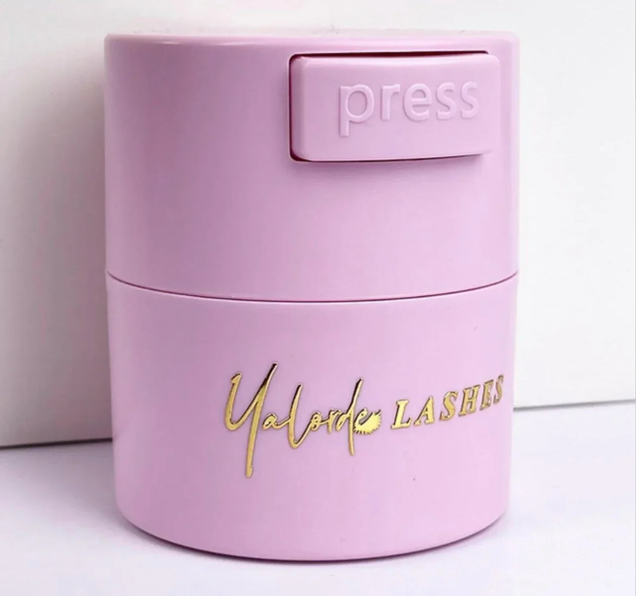 Pink Eyelash Glue Storage Container