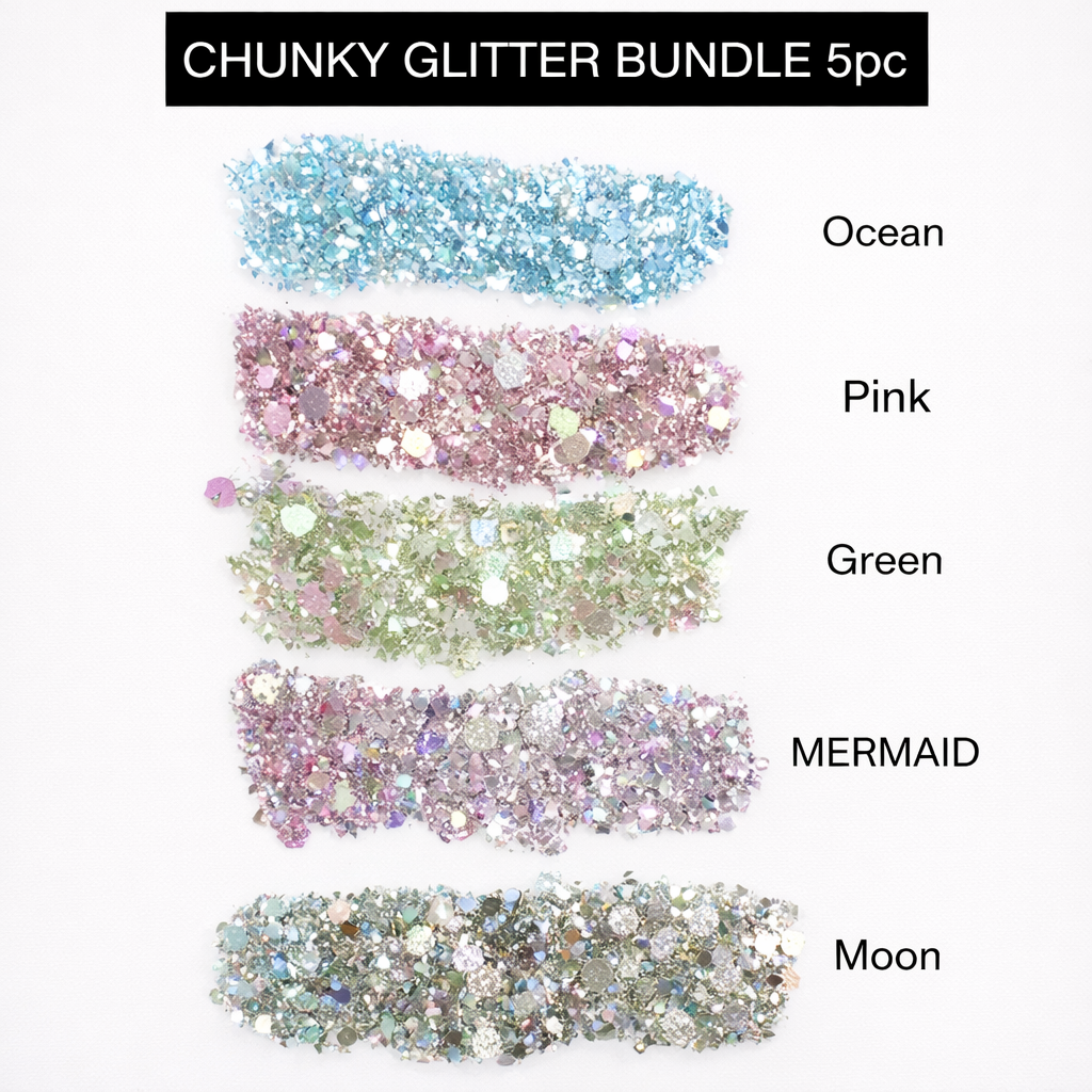 Chunky Glitter Bundle – 5pc Set