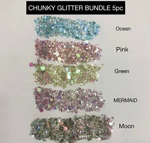 Chunky glitter 5pc - DISCONTINUED🔜 - Yalordelashesllc