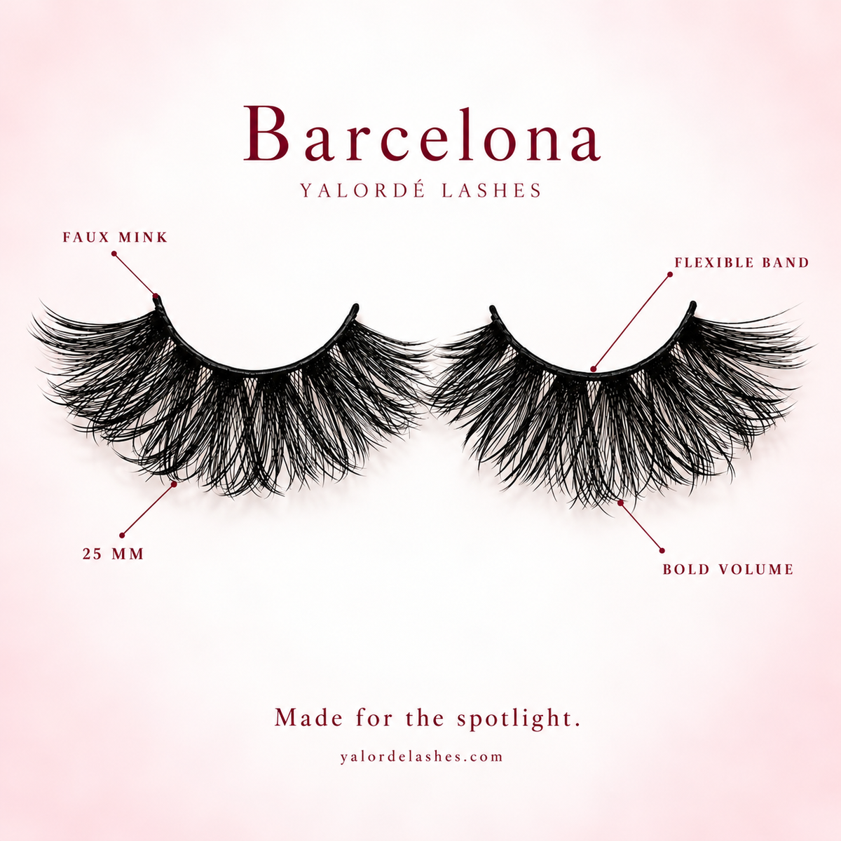 Barcelona — 25mm Bold Dramatic Faux Mink Lashes